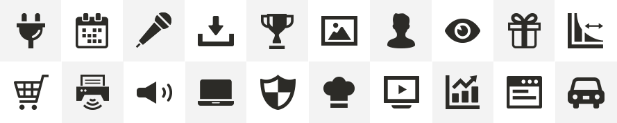 ICOOON MONOサイト内でダウンロード可能なアイコン素材